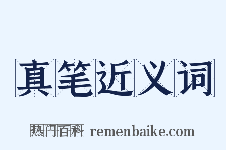 真笔近义词是什么意思的图片